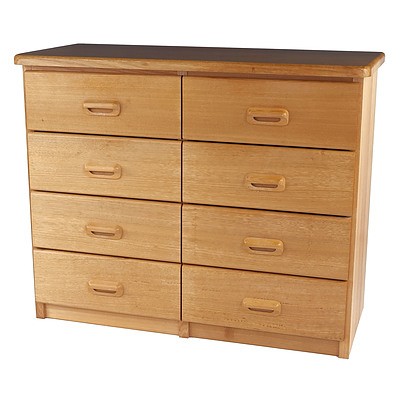 Four Piece Bedroom Furniture Suite Including, Two Uneke Victorian Ash Chests of Drawers and Matching Bedside Tables