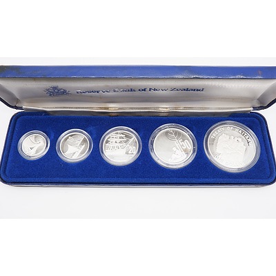 1990 New Zealand Silver Proof Coin Set