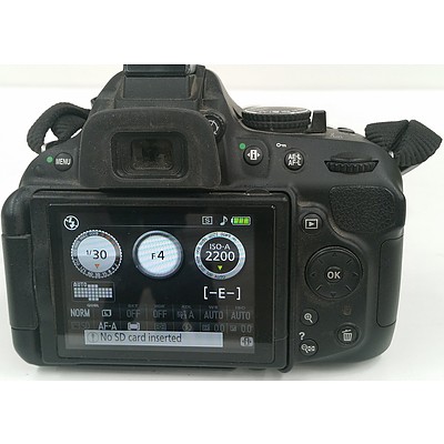 Nikon D5200 24.1 Megapixel Digital SLR Camera With Twin Lens Kit and Soft Case