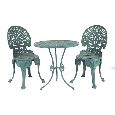 Cast Metal Coalbrookdale Style Outdoor Table Setting