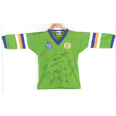 1990 Premiership Raiders Jersey with Fourteen Signatures, Including Mal Meninga, Laurie Daley, Jason Croker