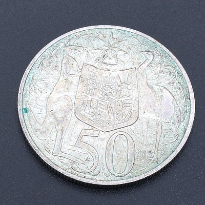 Australian Round 1966 Silver 50 Cent Coin