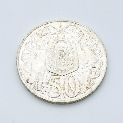 Australian Round 1966 Silver 50 Cent Coin