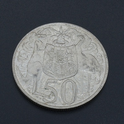 Australian Round 1966 Silver 50 Cent Coin