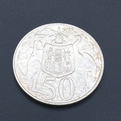 Australian Round 1966 Silver 50 Cent Coin