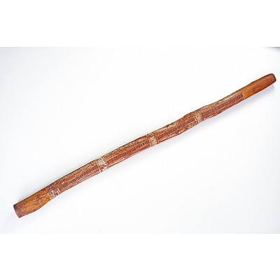 Aboriginal Artist Unknown, Didgeridoo, Northern Territory, Natural Ochre Decoration, 3rd Quarter 20th Century