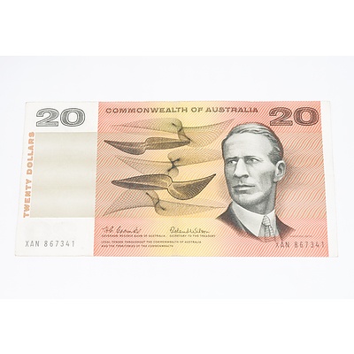 1966 Australia Twenty Dollar Banknote Coombs/Wilson First Year of Issue Decimal Banknote