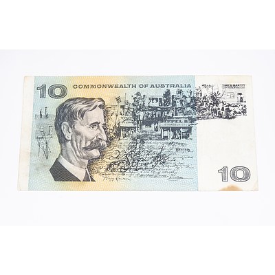 1966 Australia Ten Dollar Banknote Coombs/Wilson