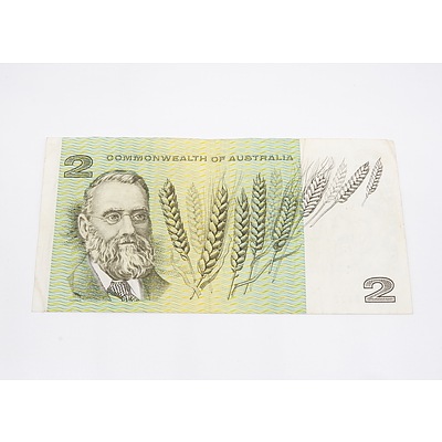 1972 Australia Two Dollar Banknote Phillips/Wheeler