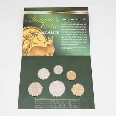 2004 Royal Australian Mint Six Coin Uncirculated Set