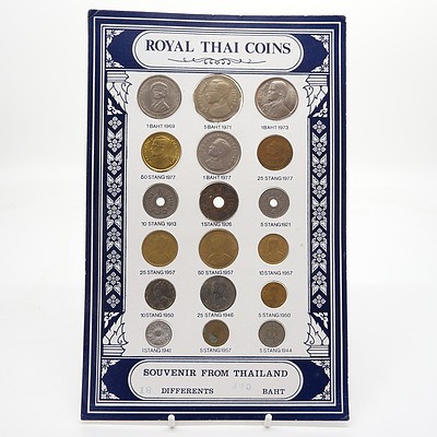 Eighteen Royal Thai Coins