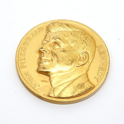 High Relief John F Kennedy  Medallion