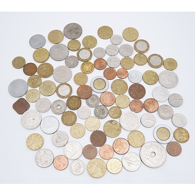 Large Group of World Coins and Banknotes