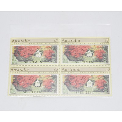 1937 Our King & Queen Cigarette Cards (Full Set) and 4x 1989 Nooroo NSW $2.00 Gardens Specimen Stamps