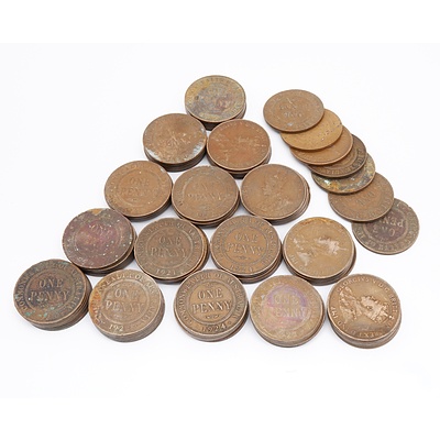 Large Group of 1920-1924 King George V Pennies