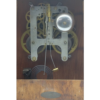 American WM. L. Gilbert Mantle Clock in an Australian Duff Oak Case