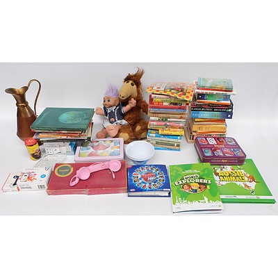 Collection of Books, Childrens Toys, Shirts, and Collectable Sets from woolworths