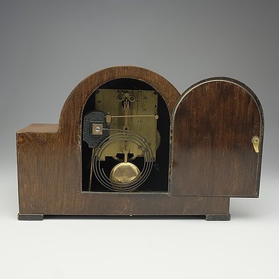 1920's English Marketry Mantle Clock