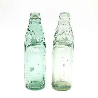 Two Glass Bottles, One Stamped 'Pinnacle'