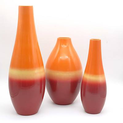 Three German Scheurich Vases