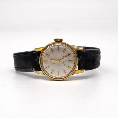 Ladies Omega Seamaster Wrist Watch with Gold Plated Case