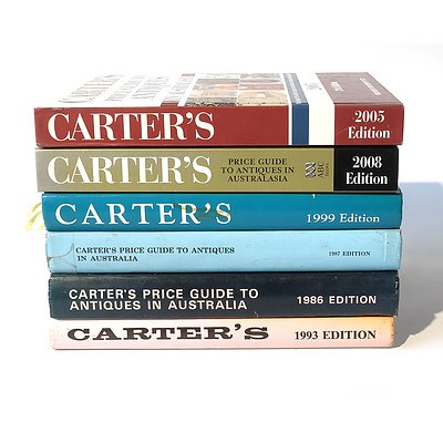 Six Carter Antique Price Guide Books