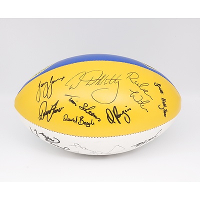 Canberra Raiders Winfield Cup Premiers 1989, 1990 and 1994 Facsimile Signed Football