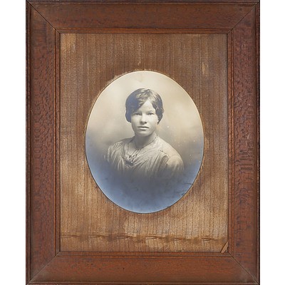 Edwardian Framed Portrait of a Girl, 