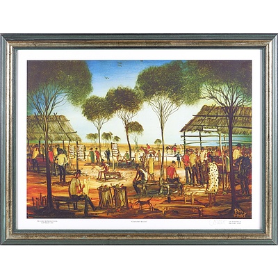 Pro Hart (1928-2006) Country Races Offset Print