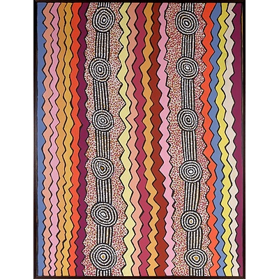Marlene Young Nungurrayi (Aboriginal 1973- ) Untitled, Oil on Canvas