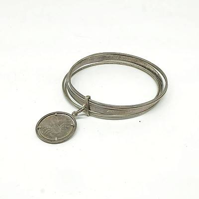 Sterling Silver Bangle with Scorpio Charm