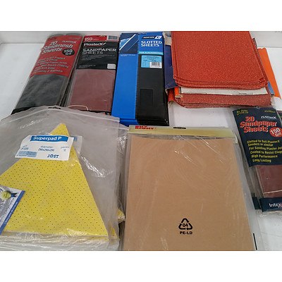 Selection of Norton, PlasterX and Jost Sanding Sheet Products - Lot of 420+ - New