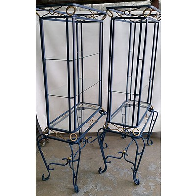 Two Wrought Iron Conservatory Stands