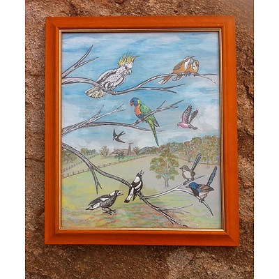 Painting: A Selection of Australian birds by Annette Schneider