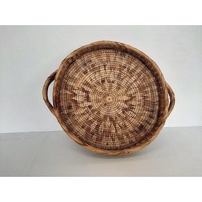 Set of 2 African handwoven baskets II