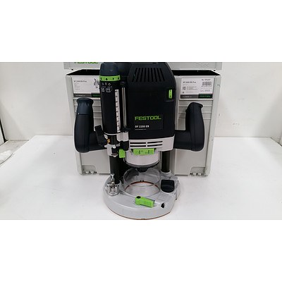 Festool OF 2200 EB Plus Electric Plunge Router and ZF-0F 2200m Accessory Kit