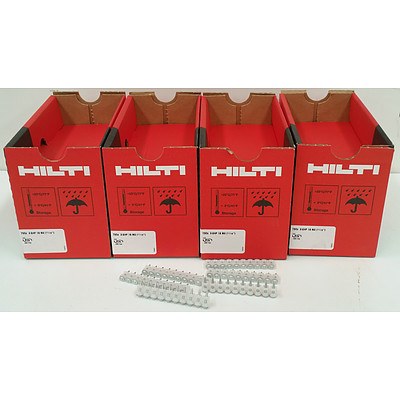 Box of 750 Hilti X-GHP 18 MX High-Performance 11/16 Collated Nails for Hard Concrete - Lot of Four - New