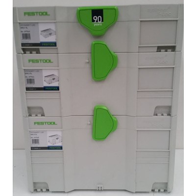 Three Festool Systainer T Lock Containers