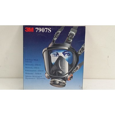 3M 7907S Silicone Full Face Respiratory Mask - New