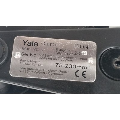 Yale 1 Ton Beam Clamp - Brand New