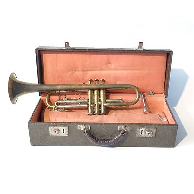 English Besson Stratford Trumpet in Cheney Case