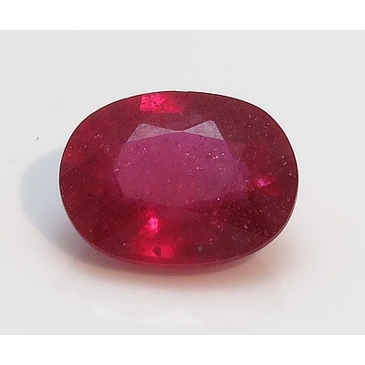 Facetted Ruby - Oval - Enhanced