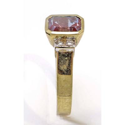 9Ct Gold "Synthetic Alexandrite" Ring