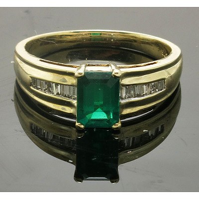 Gilson Emerald & Diamond Ring