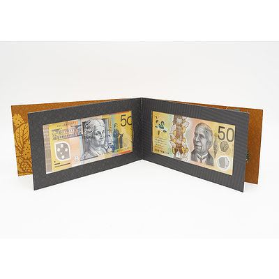 RBA Two Generations of $50, Uncirculated Banknotes, CD16325647 and Next Generation BD180309366