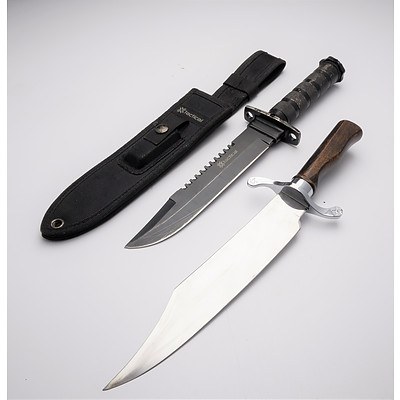 Tactical Survival Knife With Sheath and Decorative Dagger Made in USA