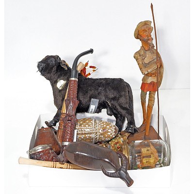 Various Collectables, Including Pipes And Carvings