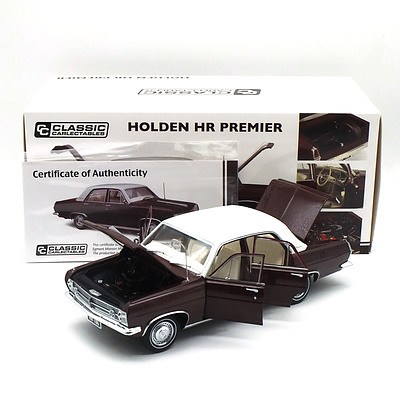 Classic Carlectables - Holden HR Premier Egmont Maroon Metallic 730/750 1:18 Scale Model Car