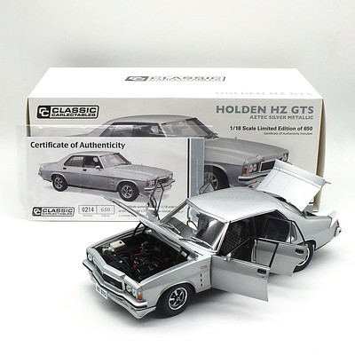 Classic Carlectables - Holden HZ GTS Aztec Silver Metallic 214/650 1:18 Scale Model Car