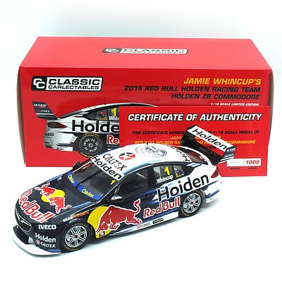 Classic Carlectables - Jamie Whincup's 2018 Red Bull Holden Commodore ZB 0808/1000 1:18 Scale Model Car